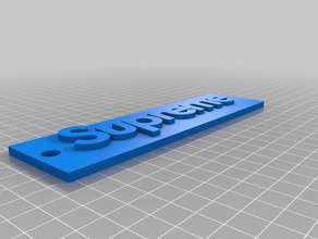 supreme box logo keychain keychains 3d print model - Mito3D