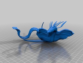 drago marino giochi d&d dnd dungeons & dragons oceano mare mostro il serpente 3d print model - Mito3D