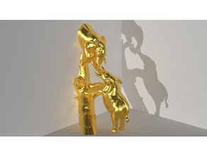 Elefanten-Skulptur Skulpturen 3d print model - Mito3D