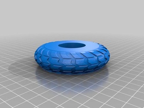 enlarged 75mm traction tire rim r c vehicles 3d print model - Mito3D