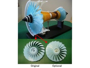 jet engine 3-spool optional-fan engineering 3d print model - Mito3D