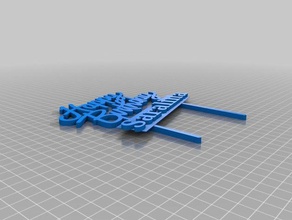 geburtstagschild saralina La impresión en 3d 3d print model - Mito3D