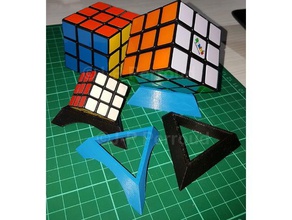 support pour rubik's cube toy & game accessories customizer rubic's 3d print model - Mito3D