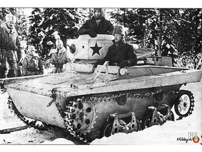 t-37 araç askeri Rusya Sovyetler Birliği tank silah II İkinci Dünya Savaşı 3d print model - Mito3D