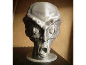 alien sculptures figurine head humanoid screaming sculptris sculpture 3d print model - Mito3D