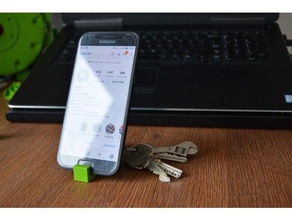phone stand keychain gadgets android iphone key keychains phonestand 3d print model - Mito3D