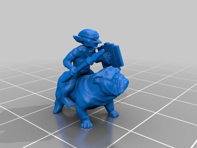 18mm goblin fleabag rider toys & games d&d rpg tabletop 3D print model - Mito3D