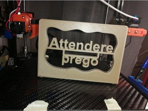 attendere prego signs & logos sign stand 3d print model - Mito3D
