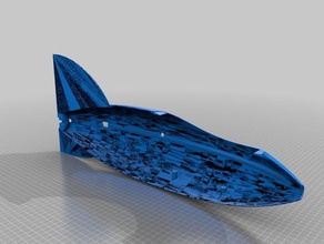 druckbare Ebene strix goblin inspiriert Rumpf, den Fortschritt der Arbeit r c Fahrzeuge fpv Flugzeug 3d print model - Mito3D