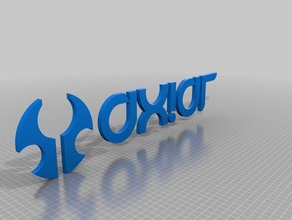 axial logotipo sinais e logotipos scx10 wraith 3d print model - Mito3D