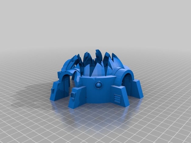 simple scifi ruin toys & games 40k terrain wargame warhammer 3D print model - Mito3D