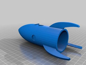 kleine Rakete Fahrzeuge cartoon 3d print model - Mito3D