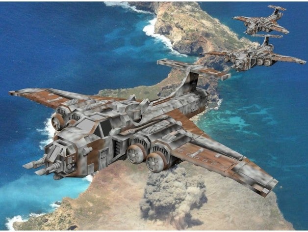 escala épica demolidor jogos 40k bomber épico scifi warhammer 3D print model - Mito3D