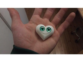 valentines day heart 12mm eyes remix signs & logos diy gift love present 3d print model - Mito3D