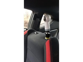 car headrest camera mount automotive brz frs gear360 subaru 3d print model - Mito3D