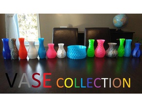 vase collection art cool flower redlove spiral mode printing twisted vases 3d print model - Mito3D