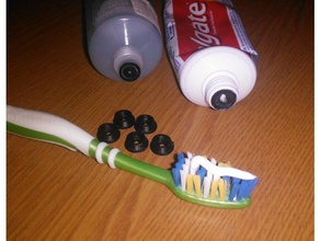 pasta de dentes economia sub-tampa dente proteção tampa casa banho econômicos economizador energia simples assim 3d print model - Mito3D