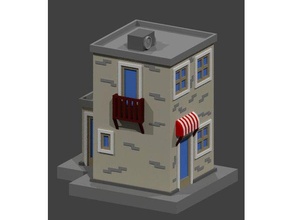 small building shop buildings & structures banana plug house 3d print model - Mito3D
