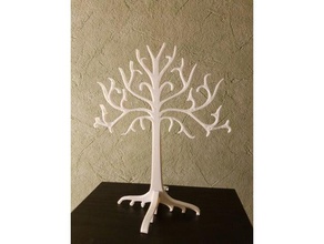 white tree gondor - lord rings sculptures jewelry holder 3d print model - Mito3D