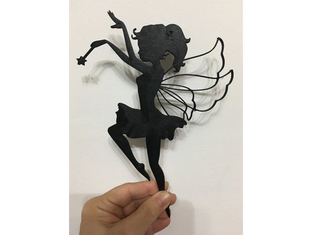 fairy Wand-Kunst-Dekoration Mädchen Dekor Kunst creality cr-10 Kinder fusion 360 home decor Wand-Dekoration 3D print model - Mito3D