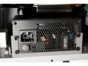 sfx power supply titolare del montaggio di superficie meccanismo sgancio rapido computer alimentazione a monte fattore forma 3d print model - Mito3D