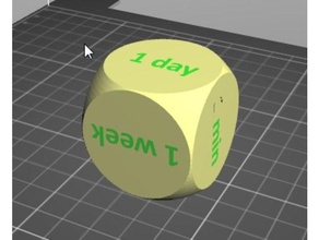 random time dice multi-material 3d print model - Mito3D