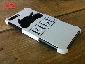 iphone 8 plus caso 'ride' - v2 incluso telefono cellulare 3d print model - Mito3D