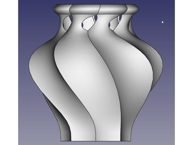 vase lmll décor art crispé de la décoration extraordinaire particulière rotation 3D print model - Mito3D
