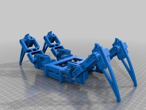 spider robot quad-Roboter-Vierbeiner 3d-drucken 3d print model - Mito3D
