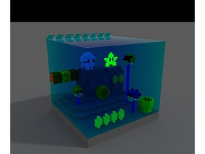 mario water 1 art toy world 3d print model - Mito3D