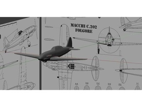 macchi c202 plus anciennes des véhicules avion de chasse l'italien ww2 3d print model - Mito3D