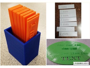 3d printing thickness templates classroom engineering education measure measurement template 3d print model - Mito3D
