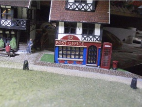 scaleprint post office shop front box 00 ho scale buildings & structures trains 3d print model - Mito3D