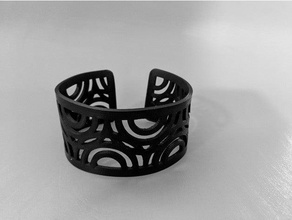 thermoform cuff bracelet bracelets art deco easy print fashion geometric gifts simple womens 3d print model - Mito3D