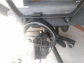 ikea markus chair headphone holder organization fusion 360 headphones hook headset hyperx cloud 2 ii 3d print model - Mito3D