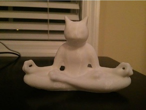 meditieren Katze Skulpturen cat die meditation 3d print model - Mito3D