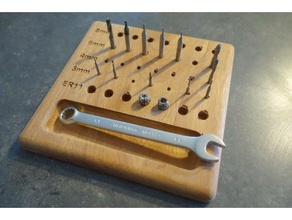 cnc bits de ferramentas suporte porta-ferramentas & caixas pouco titular ferramenta madeira 3d print model - Mito3D