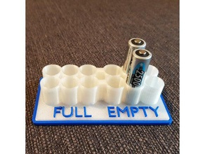 Batteriehalter voll leer - Organisation aa-Batterie-Halter 3d print model - Mito3D
