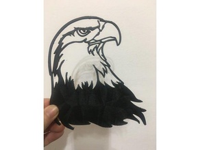 a american eagle de parede decoração da arte creality cr-10 fusão 360 casa 3d print model - Mito3D