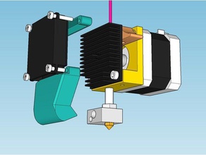açılan Kur mk8 doğrudan sürücü alüminyum alanında fan 3d yazıcı ekstruder blower kanalı 3d print model - Mito3D