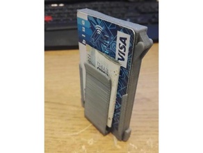 slim wallet money clip accessori cartera di credito soldi tarjeta 3d print model - Mito3D