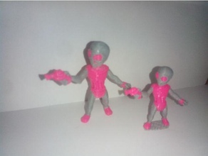 graylien abductor pink armor toys & games alien aliens dual color extruder extrusion 3d print model - Mito3D
