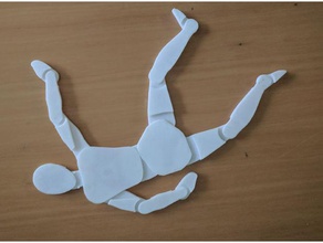 human body template 2d art articulated moving parts 3d print model - Mito3D