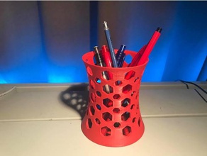 honycomb pencilholder household pen pencil holder cup 3d print model - Mito3D