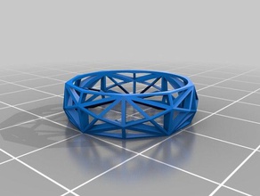 lowpoly ring wireframe rings fashion low poly 3d print model - Mito3D