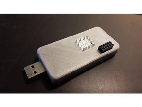 raspberry pi zero w usb dongle caso modded cabeçalho usb-pos do dissipador de calor eletrônica 3d print model - Mito3D