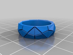 lowpoly anneau pavé les anneaux de la mode freecad low poly 3d print model - Mito3D