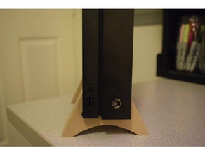 simple xbox one x vertical stand video games 3d print model - Mito3D
