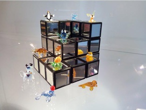 soma cube puzzle mirrors faces puzzles brain design mirror multi-part present toy 3d print model - Mito3D