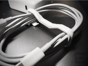macbook cable holder computer cables clip management desk laptop pro office retina 3d print model - Mito3D